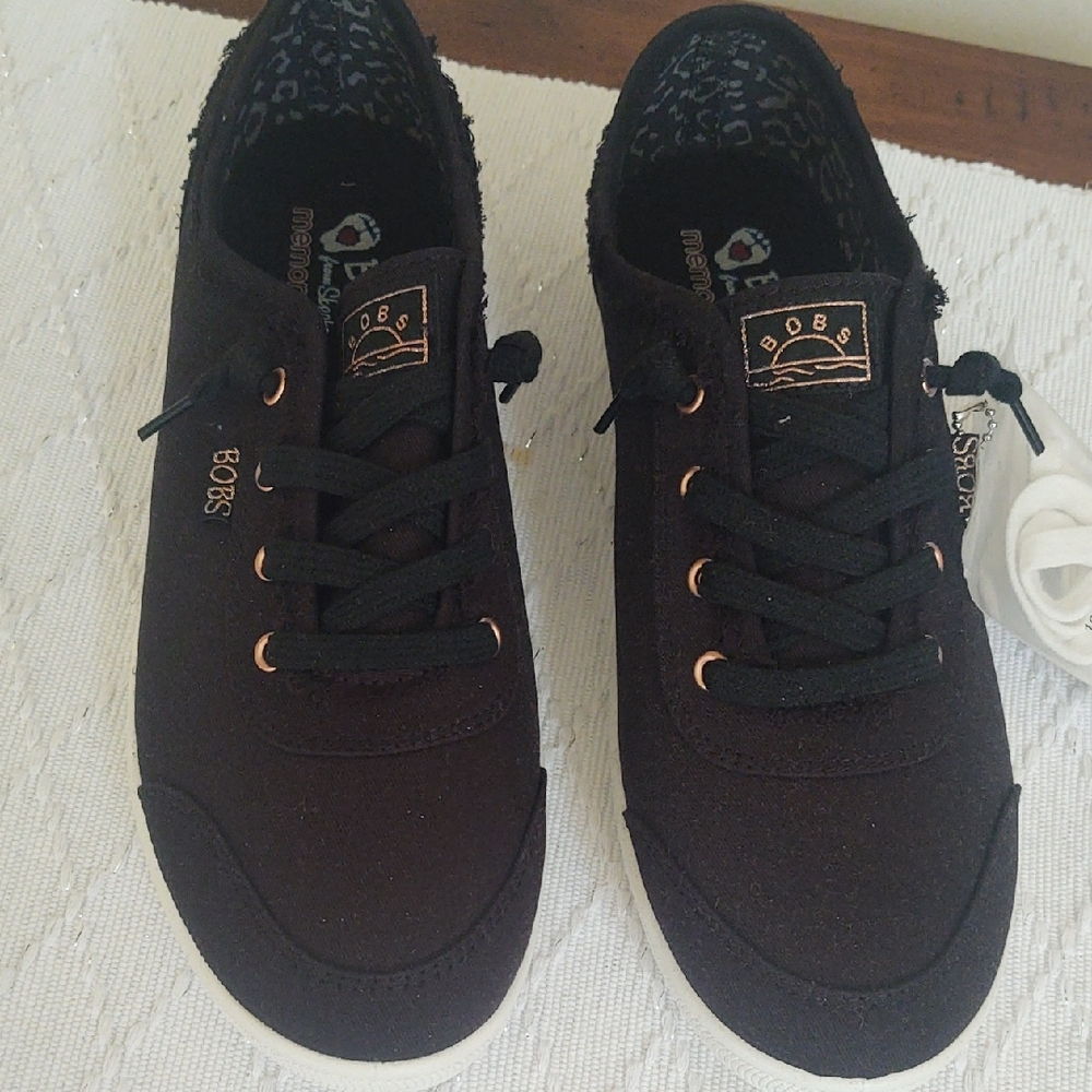 Skechers BOBS Black Memory Foam Sneakers